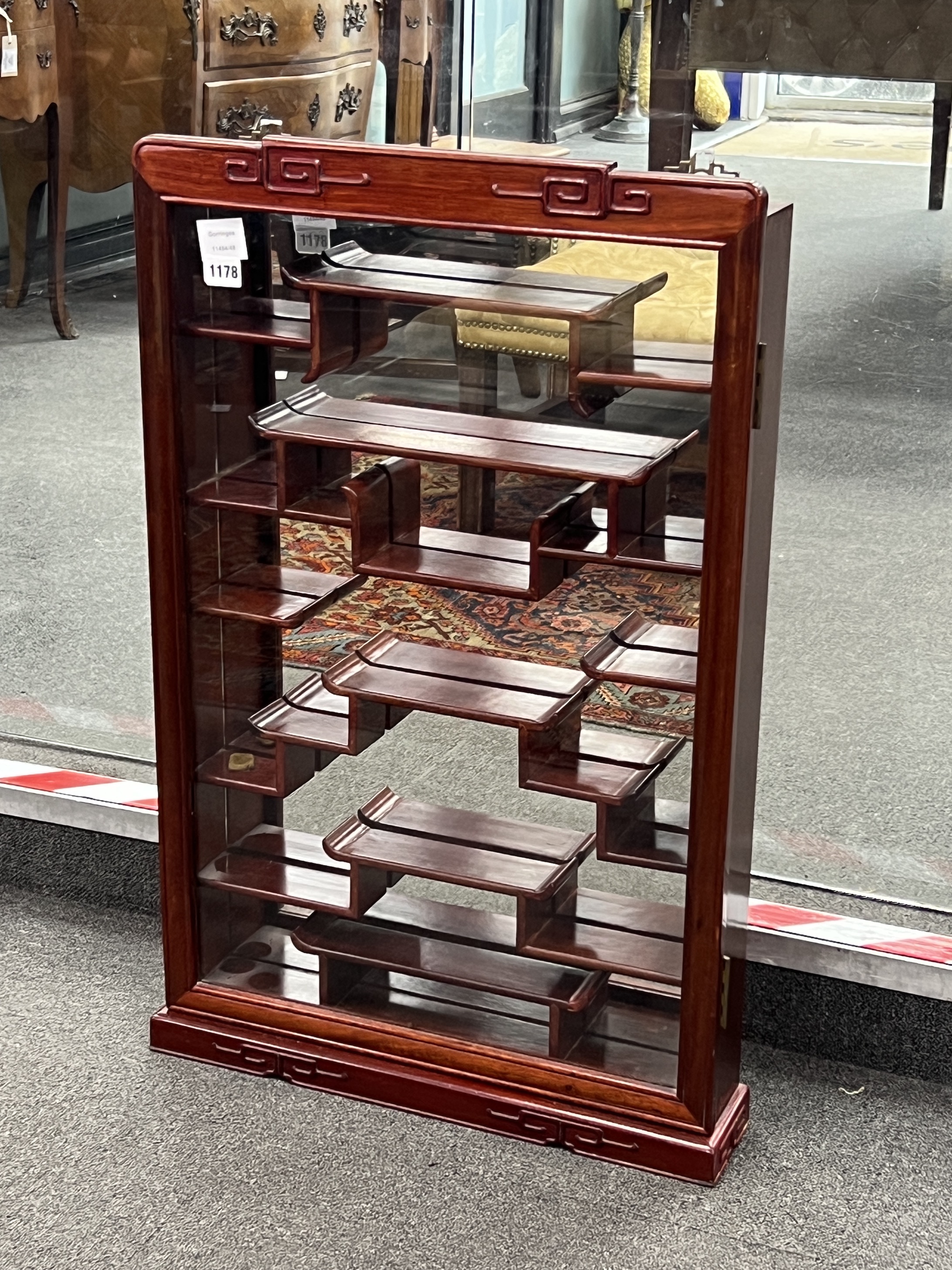 A Chinese wall cabinet, width 51cm, height 81cm